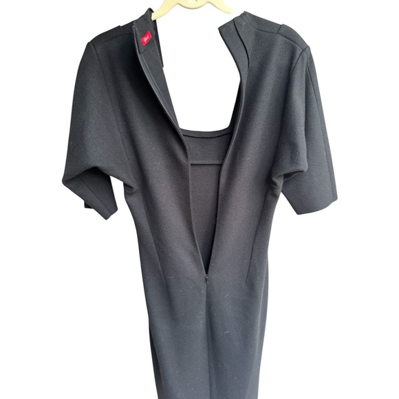 Brioni‎ Black 100% Wool Bodycon Sheath 3/4 Sleeve Dress Size 6 Or 42 Made Italy - Picture 7 of 12